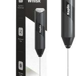 Keplin Handheld Milk Frother - Stainless Steel Electric Whisk - Portable Battery-Operated Coffee Frother for Lattes, Matcha, Protein Shakes - Ergonomic, Compact, Easy to Clean (Battery Not Included)