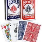Bicycle Rider Back Playing Cards, Standard Index, Poker Cards, Premium Playing Cards, Red & Blue, 2 Count (Pack of 1)