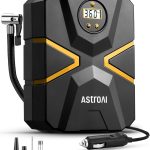 AstroAI Tyre Inflator Air Compressor 12V DC, Digital Car Tyre Pump 150 PSI, Preset Tyre Pressure & Auto Shutoff, Electric Air Pump for Car Tyres, Bicycles, Other Inflatables (Yellow)