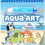 Horizon Group USA Bluey Aqua Art - Reusable Water Reveal Activity Pages With Water Pen for No-Mess Drawing and Coloring