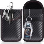 Faraday Pouch for car Keys,Faraday Bag | Car Key Signal Blocking Pouch | Keyless Entry Car Keys Case | RFID Blocker Bag for Car Security | Anti-theft Remote Entry Keyless Protect,Pack of 2
