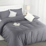 Utopia Bedding Duvet Cover Double - Soft Microfibre Polyester - Bedding Quilt Cover Set, with Pillow cases (Grey)